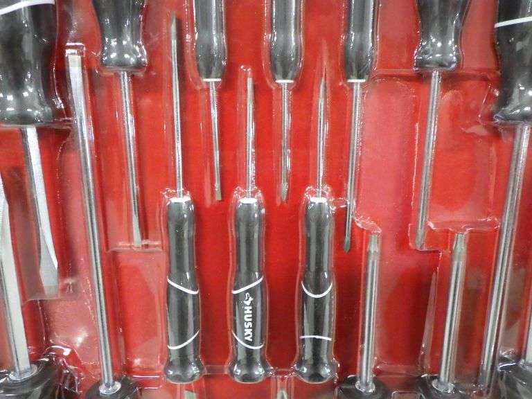 18Piece Husky screwdriver set, slotted, phillips, and torx