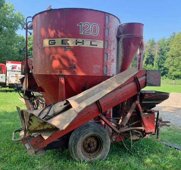 This item Selling ABSOLUTE! Gehl 120 Grinder Mixer, S/N 12127 Albrecht Auction Service