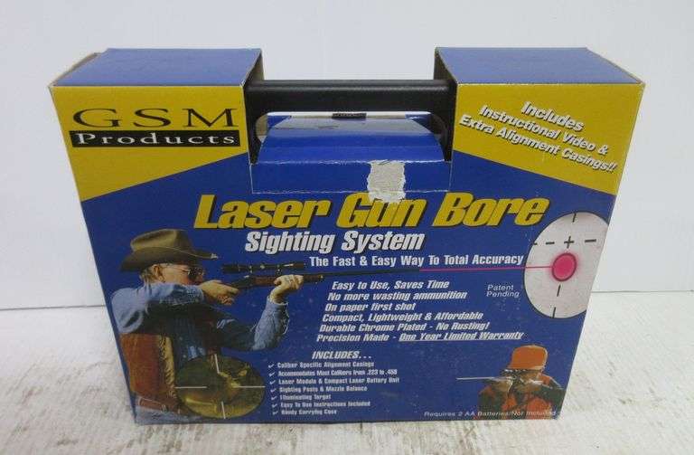 Laser gun bore sighting system, works for .223 to .458 Cal
