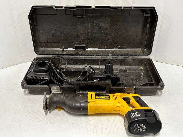 DeWALT sawzall, replacement battery, and charger, runs - Albrecht ...