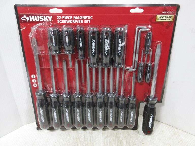 Husky 22piece screwdriver set, tip, soft grip