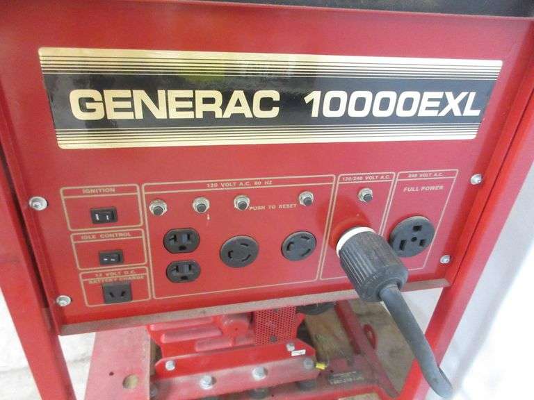 Generac 10,000 EXL generator, good Albrecht Auction Service