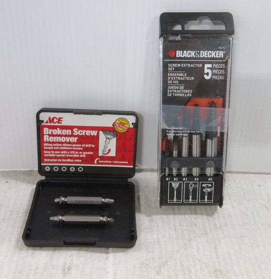 (2) Sets of screw extractors, includes 5Piece Black & Decker, and 2