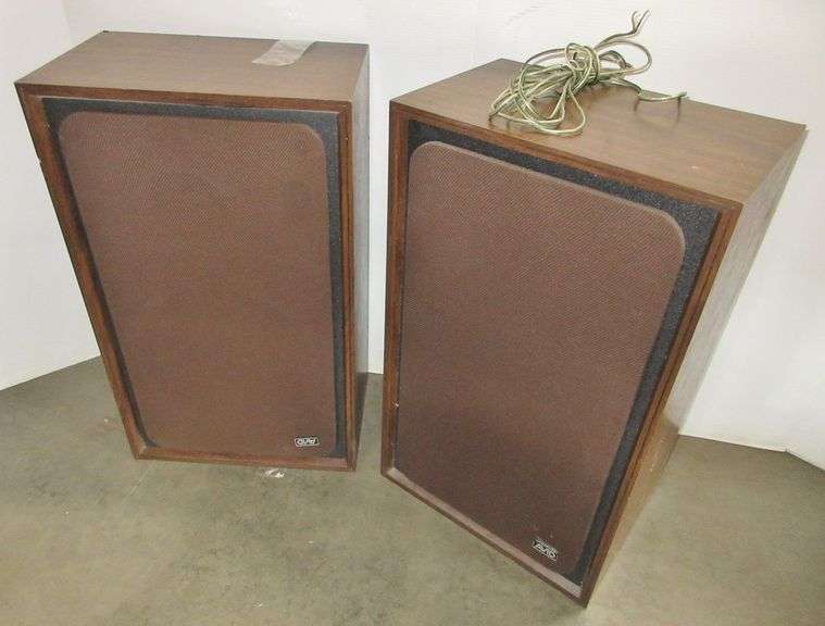 (2) Avid Speakers, each 15"W x 9 1/2"D x 25"H Albrecht Auction Service