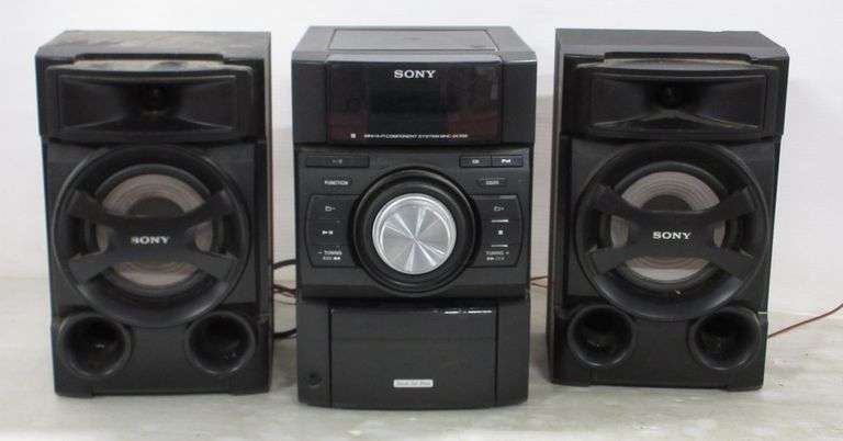 Sony AM/FM/CD player with (2) speakers, work - Albrecht Auction Service