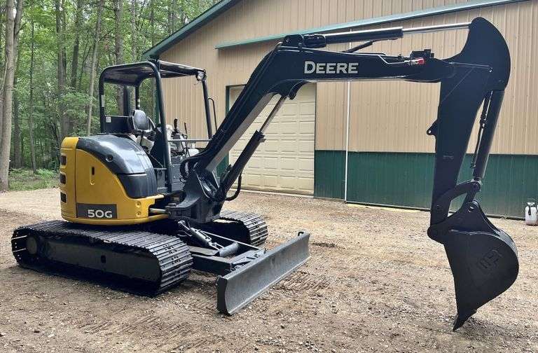 2015 John Deere 50G Excavator, (1200 Hours), New Steel Triple Grouser
