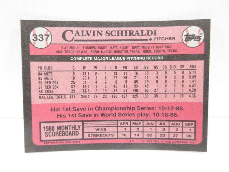 Complete set of 1989 Topps Baseball Cards Albrecht Auction Service