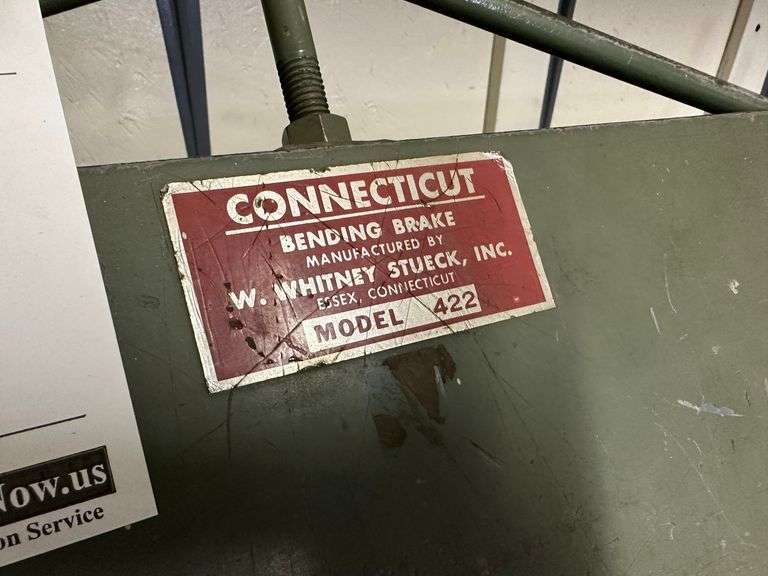 Connecticut Model 422 Bending Brake, Manufactured by W. Whitney Stueck