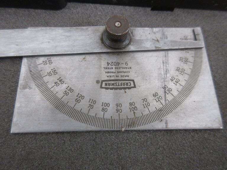 9 1/2" Helios sliding caliper, 6" Dial caliper, and Craftsman