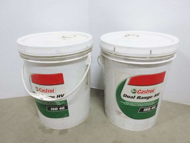 (2) 5Gallon pails of Castrol ISO 46 hydraulic oil, looks unused