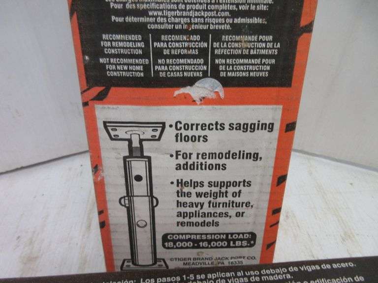(3) Tiger Brand jack posts, JS 36, NIB Albrecht Auction Service