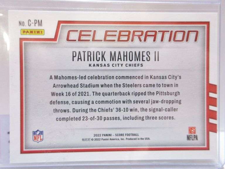 (3) Patrick Mahomes insert football cards Albrecht Auction Service