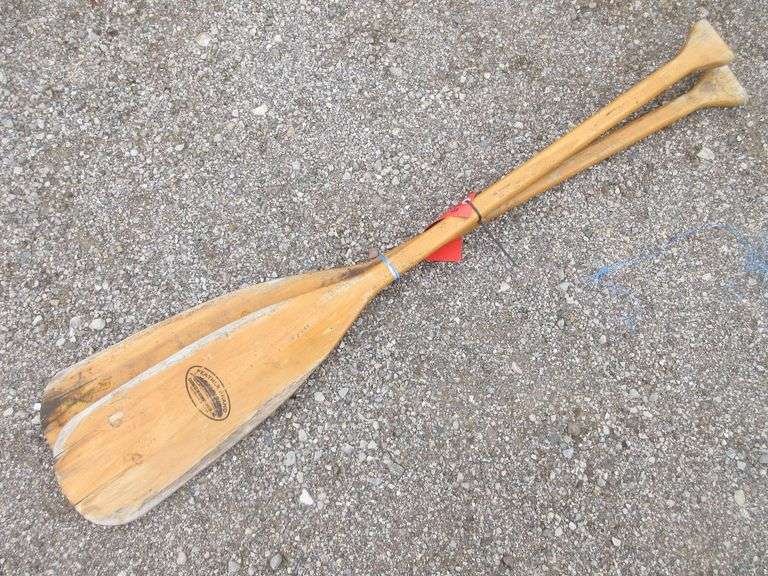 Canoe paddles, matching pair, Feather brand, 47 1/2", fair Albrecht