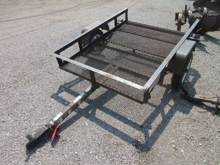 Utility trailer with tilt box, 1 7/8" ball hitch, 53"W x 74"L, lights