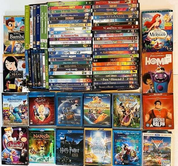 (83) BluRay and DVD family movies, mostly Disney, very good Albrecht Auction Service