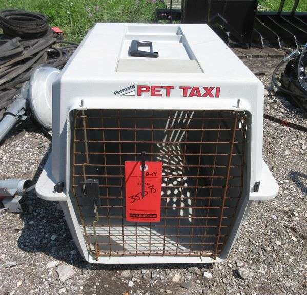 Medium Petmate Pet Taxi, Pet Carrier, 16" x 24" x 17", door is rusty