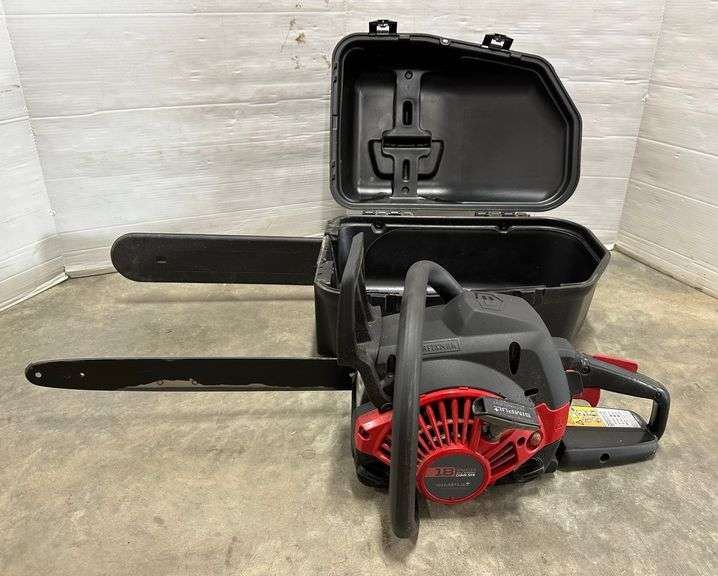 Craftsman 18" chainsaw with carry case, 2Cycle medium duty, 42cc, how