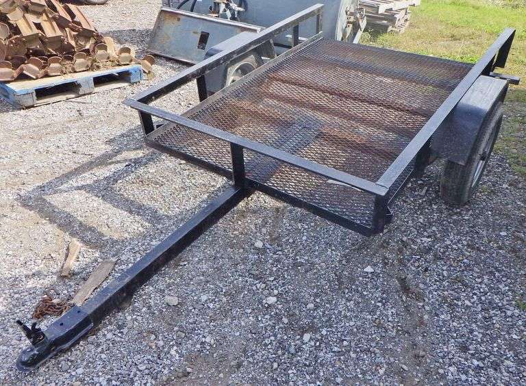 Small utility trailer, 1 7/8" ball, tilt bed 49" x 72", has new tires