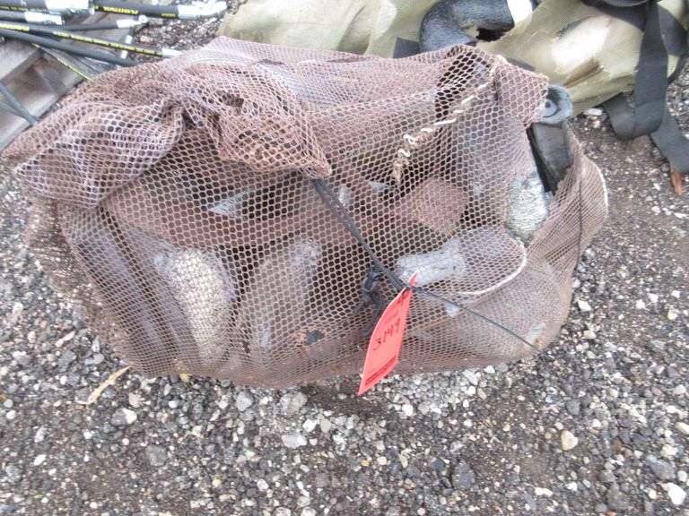 (10) Bluebill decoys with lines, weights, and decoy bag Albrecht