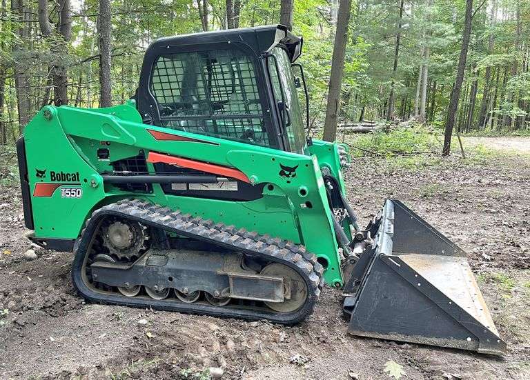 2017 Bobcat T550 Compact Track Loader, (1450 Hours), S/N AJZV17813, New 66" Bobcat Bucket, New