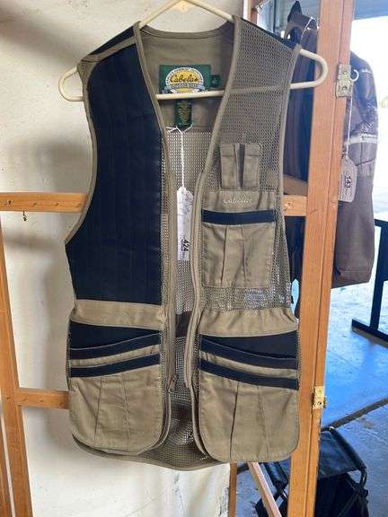 Cabelas Fishing Vest, Men's S Size polyester Beige type Vintage Second Hand