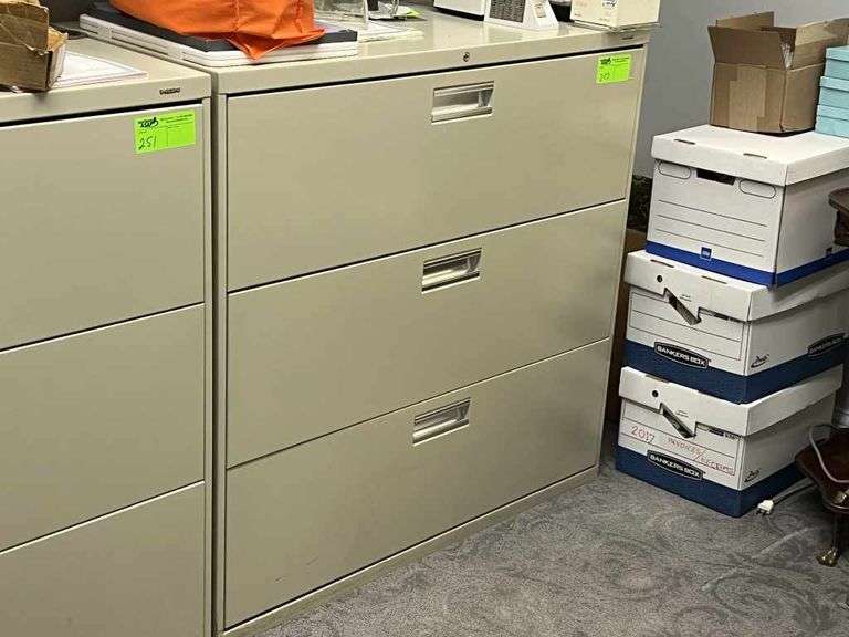 3 Drawer Hon Metal Lateral File Auctions ASAP