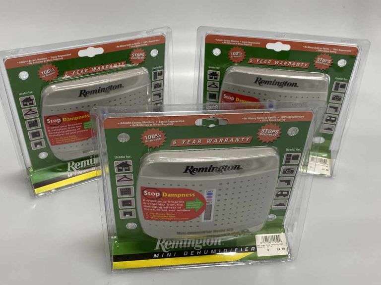 3 New Remington Mini Dehumidifiers for Gun safes Auctions ASAP