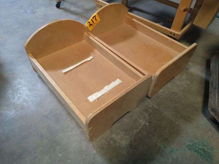 Pair Wood Baby Training Beds Assiter Auctioneers