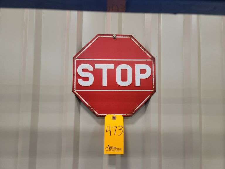 Metal STOP Sign Assiter Auctioneers
