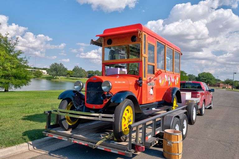 1929 Ford Model AA Mobile Concession Truck w/ 2005 Big Tex Trailer