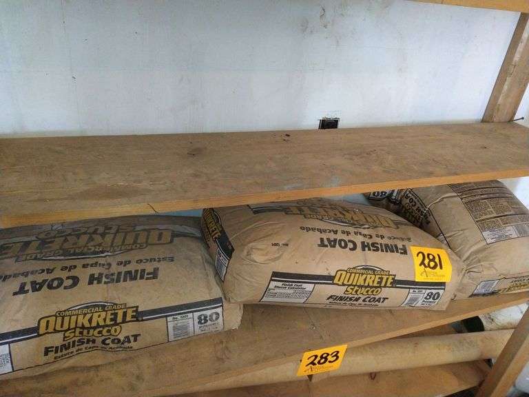 (3) 80lb Bags Quikrete Stucco Finish Coat - Assiter Auctioneers
