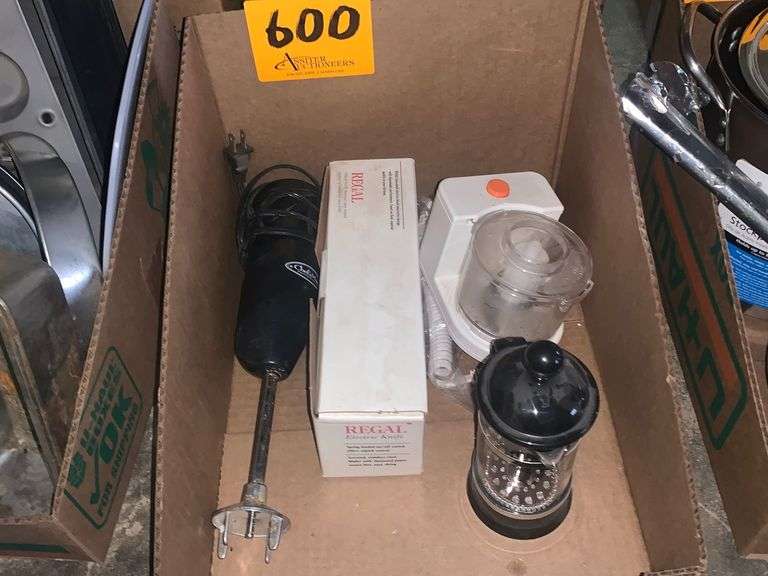 Chefsmark Mixer, Regal Electric Knife, Black & Decker Chopper, & French