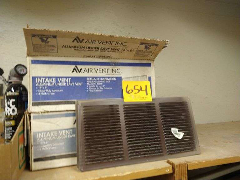 2 Boxes Aluminum Under Eave Intake Vent Assiter Auctioneers