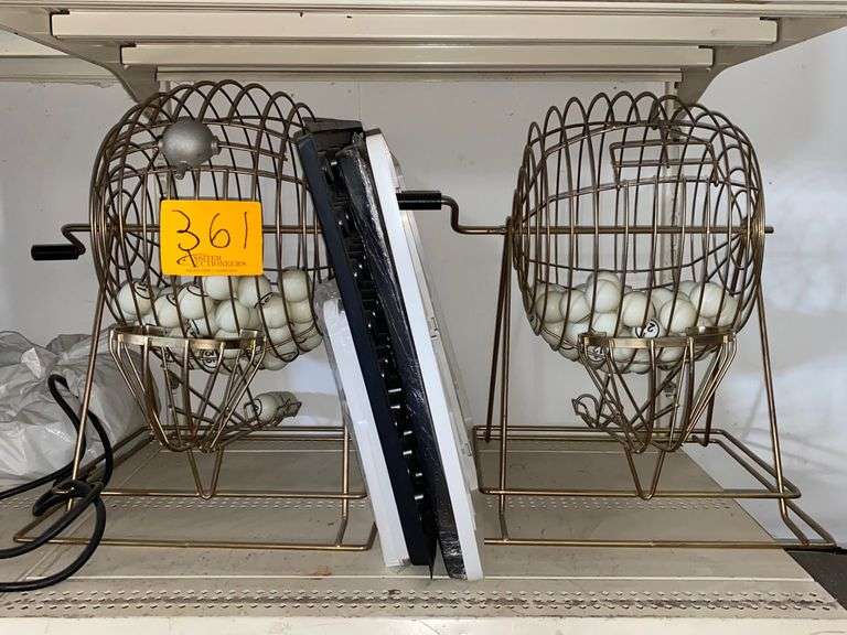 2 Bingo Ball Spinner and 5 Bingo Boards Assiter Auctioneers