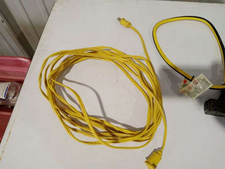 Six Outlet Power Strip w/ Spike Protector, 3Way Outlet splitter, and 10ft Yellow Extension