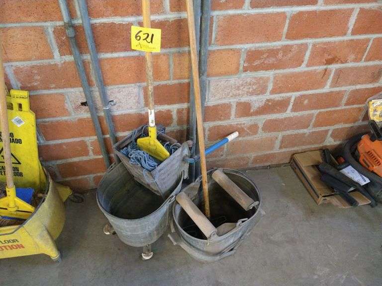 2 Metal Mop Buckets Assiter Auctioneers
