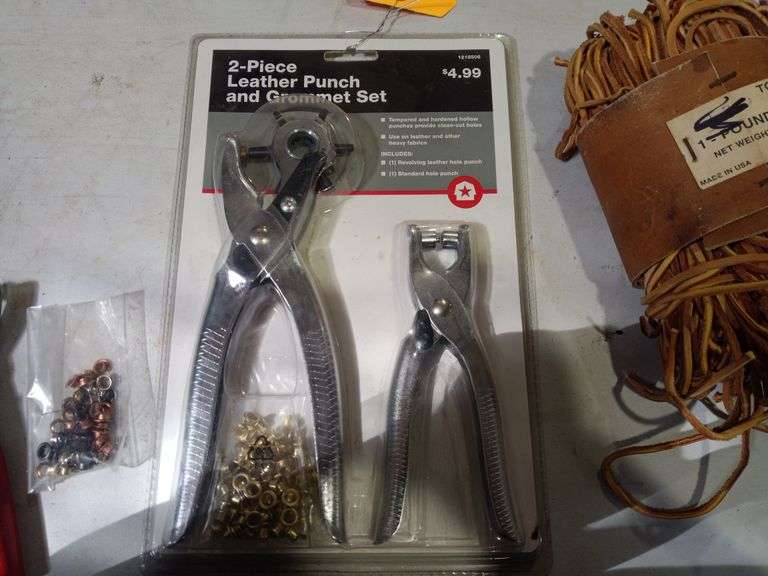 100ft Black Rope, Olympia Punch & Eyelet Pliers, 2Piece Leather Punch
