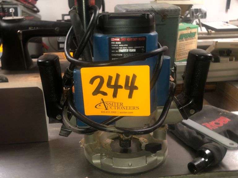 Ryobi 3hp H/D Router RE600 w/Bag Assiter Auctioneers