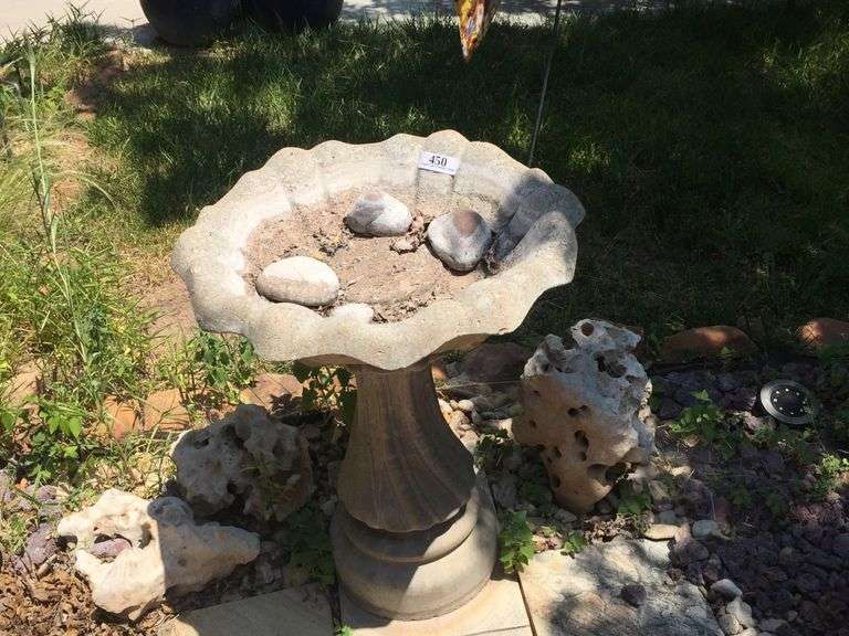 Concrete Bird Bath Assiter Auctioneers