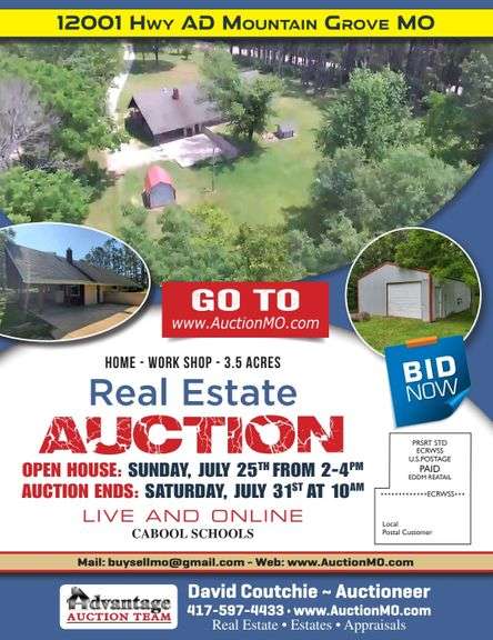 Real Estate Auction - Cabool/Mt. Grove MO