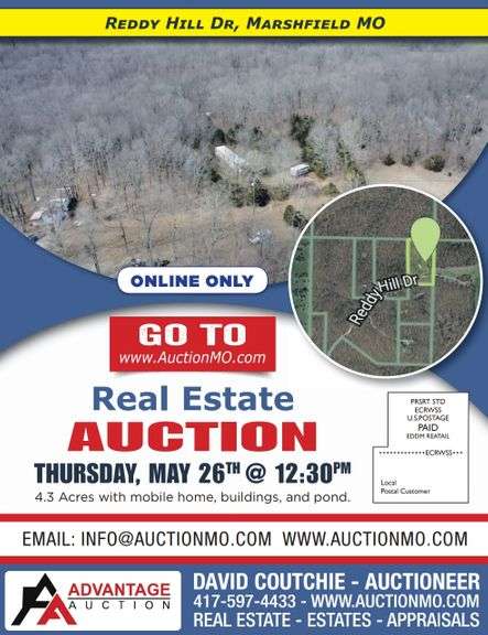 Real Estate Auction - 4.3 +/- Acres Marshfield MO