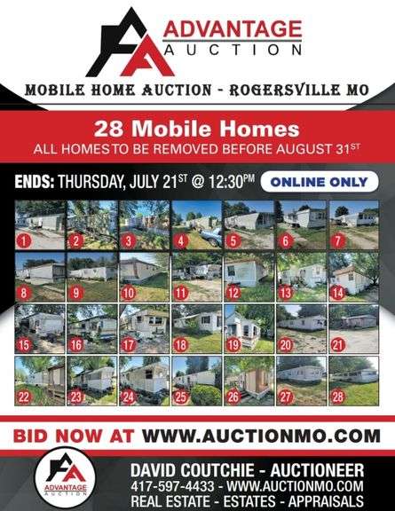 Mobile Home Auction - Rogersville MO