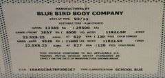 2014 BLUE BIRD BB VISION SCHOOL BUS #062