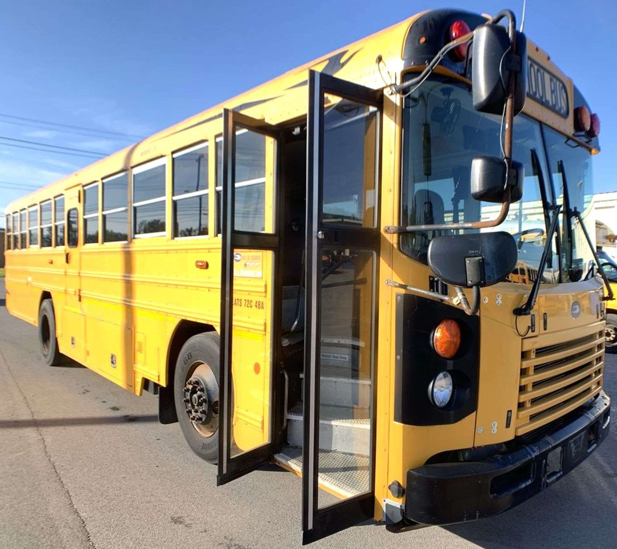 2014 BLUE BIRD BB ALL AMERICAN FE SCHOOL BUS #411 - Mathies & Sons