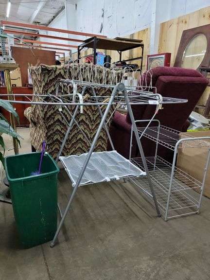 Drying Rack, Shoe Racks, Trash Can - Baer Auctioneers - Realty, LLC