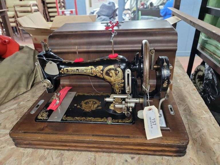 Frister & Rossmann Vintage Sewing Machine with Cover Baer Auctioneers