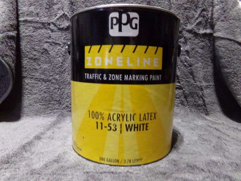 Gallon PPG Zone Line Traffic and Zone White Marking Paint Baer
