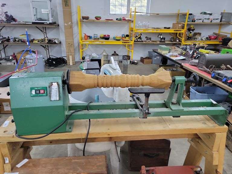CM Cummins Mack Wood Lathe, Stand Baer Auctioneers Realty, LLC