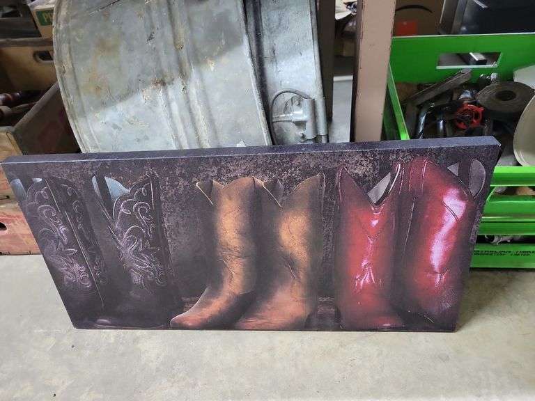 12 Cowboy Boots Canvas Baer Auctioneers Realty, LLC