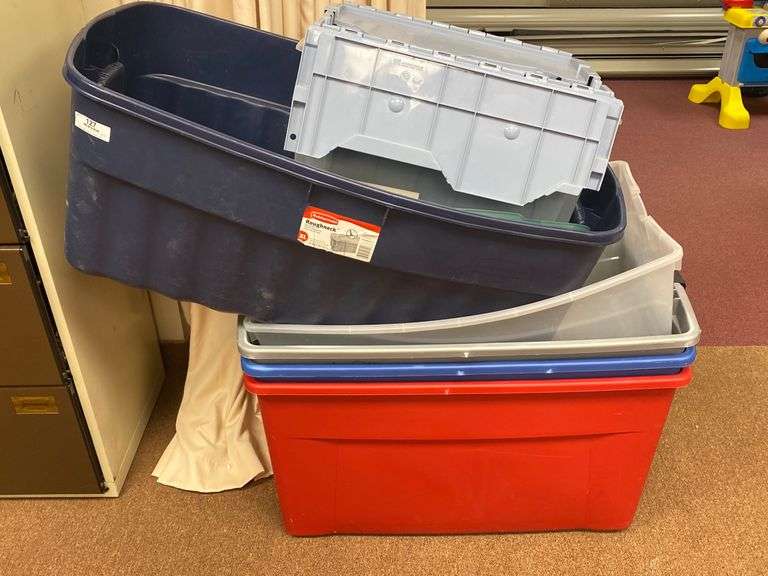 Large Storage Totes Baer Auctioneers Realty, LLC
